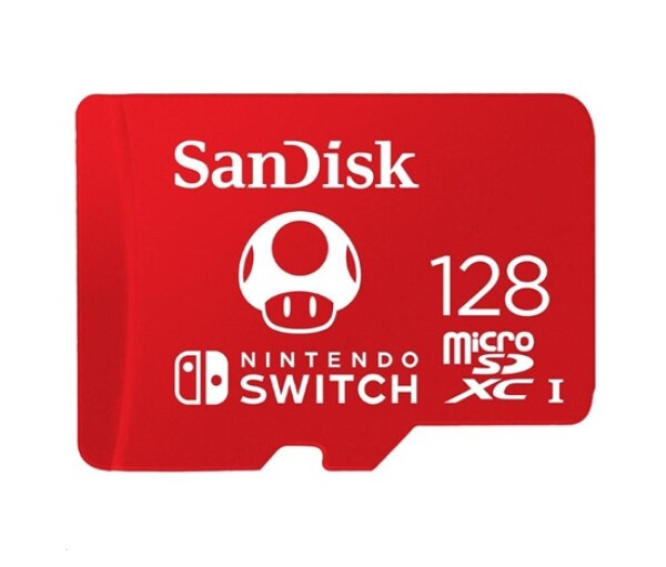 SanDisk MicroSDXC karta 128GB for Nintendo Switch (R:100/W:90 MB/s, UHS-I, V30,U3, C10, A1) licensed Product,Super Mario EDF_493190