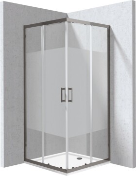 DEANTE - Funkia Evo čtvercový kout s vaničkou, 80x80 cm – vzor pruh KYCPDE88P