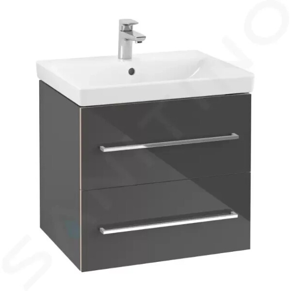 VILLEROY & BOCH - Avento Umyvadlová skříňka, 580x514x452 mm, 2 zásuvky, Crystal Grey A88900B1