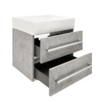 Koupelnová skříňka s umyvadlem SAT Cube Way 60x53x46 cm beton mat CUBE46602BESATCWL CUBE46602BESATCWL