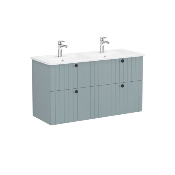 Koupelnová skříňka s umyvadlem VitrA Root 120x67x46 cm zelená mat ROOTG120GINTS ROOTG120GINTS