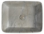 SAPHO - DALMA keramické umyvadlo na desku, 48x38 cm, grigio 513