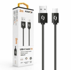 Aligator DAKA009 2A USB-C, 2m, černý