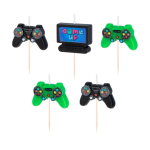 Sada narozeninových svíček 5 ks, herní - Party Pal