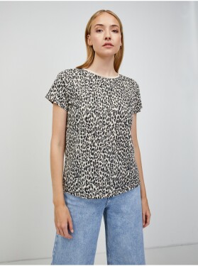 Béžové tričko se zvířecím vzorem ORSAY - Dámské