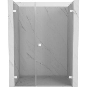 MEXEN/S - Lunar-B sprchové dveře křídlové pravé 110, transparent, bílá 832S-110-050-20-00-P