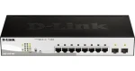 D-Link DGS-1210-08P / Smart switch / 8x GbE PoE+ / 2x SFP / PoE 65 W / bez ventilátoru