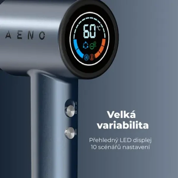 AENO HD3 / Vysoušeč vlasů / 1500 W / 100 km/h / Ionizace / 3 rychlosti / 5 trysek (AHD0003)