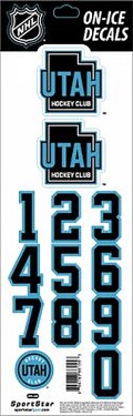 Sport Star Samolepky na helmu Utah Mammoth NHL Decals červená/bílá/tmavě modrá