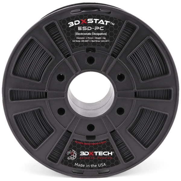 3DXSTAT ESD PC filament antistatický černý 1,75 mm 3DXTECH 750 g