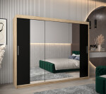 Šatní skříň Abi T2 Barva korpusu: Bílá, Rozměry: 150 cm, Dveře: Černá