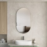 Erga Oval, oválné zrcadlo 50x90cm, ERG-V01-OVAL-5090-CL