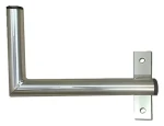 WFmetal Anténní držák na zeď 25 cm pravý / Držák antény / vyložení 250 mm / O 32 mm / galvanický zinek (K25O32P)
