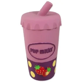 Dog Fantasy Hračka - Latex kelímek mléčný koktejl se zvukem fialová 14.5cm (454-31836)