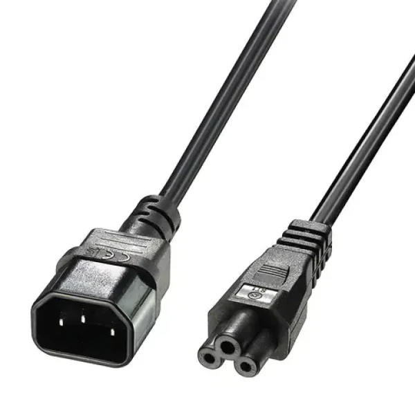 Lindy C14-C5 černá / Napájecí kabel / 5 m / VDE (30343)