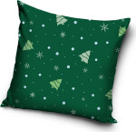 Velurový povlak na polštářek Zelené Vánoce
