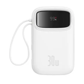 Baseus Qpow2 10000mAh 30W s kabelem USB-C bílá / Powerbanka / 3xUSB-C / 1xUSB-A (P10055008213-00)