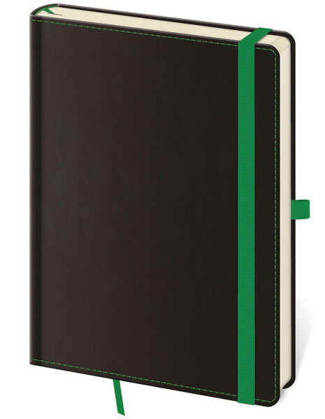 Zápisník linkovaný Helma A5 - Black Green
