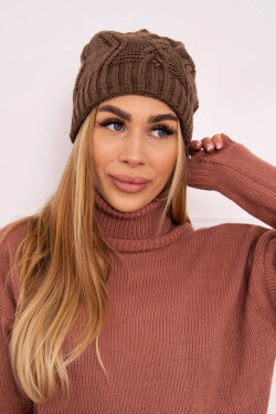 Fleecová čepice Sylwia K244 mocca UNI