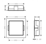 HANSGROHE - XtraStoris Rock Podomítkový odpadkový koš 4 l, matná černá 56089670