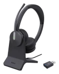 Yealink WH64 Dual / Stereo náhlavní souprava / On-ear / mikrofon (WH64 HYBRID DUAL WITH CHARGING STAND TEA)