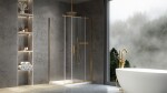 REA/S - Sprchová kabina Montana Gold Brush 130x90 KPL-K2517