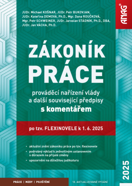 Zákoník práce, prováděcí nařízení vlády a další související předpisy s komentářem po tzv. flexinovele k 1. 6. 2025 - kolektiv autorů