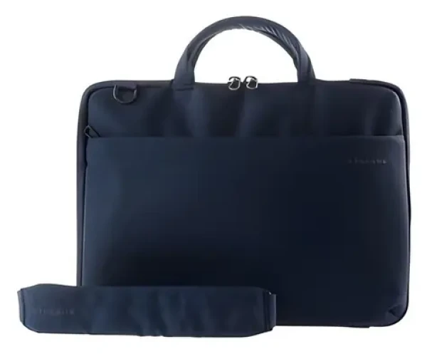 Tucano Slim Bag 13.3"-14" modrá / Brašna na notebook / polyester / kapsa navíc / odepínací popruh (TR-TUC-BDA1314B)