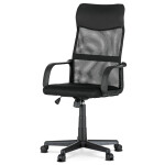 Kancelářská židle, houpací mechanismus, černá síťovina, KA-L601 BK