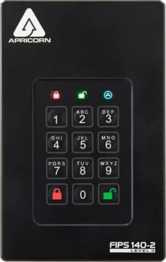 Apricorn Aegis Fortress L3 4TB černá / Externí HDD / 2.5" / šifrování 256bit AES / USB 3.0 / FIPS 140-2 úroveň 3 (AFL3-4TB)