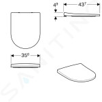 GEBERIT - Acanto WC sedátko, duroplast, Softclose, bílá 500.660.01.2