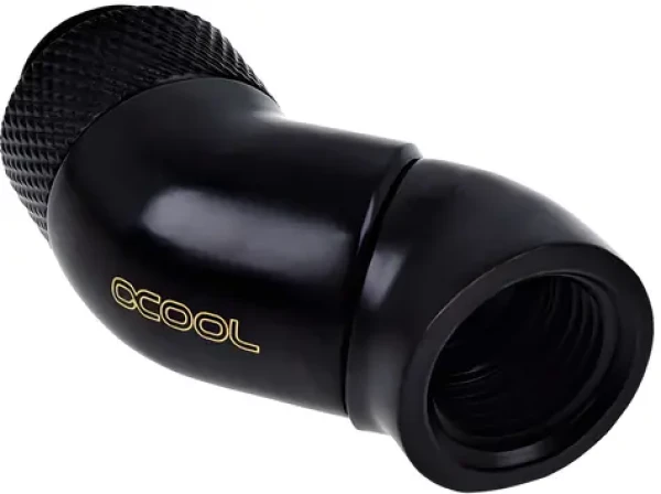 Alphacool Eiszapfen 90° černá / Úhlový adaptér / G1/4 / mosaz / otočný 360° (17250)