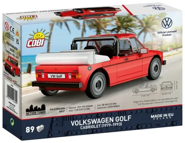 COBI 24660 Stavebnice Volkswagen Golf I Cabrio červená