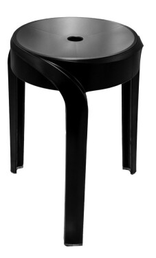 RIDDER - STAN koupelnová stolička, průměr 30cm, černá A176110