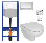 CERSANIT předstěnový instalační systém s tlačítkem chrom K97-509 + WC JIKA LYRA PLUS + SEDÁTKO DURAPLAST SLOWCLOSE K97-526 509 LY5
