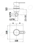 PAFFONI - Ringo Sprchová baterie pod omítku s tělesem, 1 výstup, matná černá RIN010NO/M