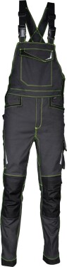 Pracovní kalhoty COFRA VISEU s laclem Barva: Antracit/ Černá, Velikost: 64 (V484_0_04_64)