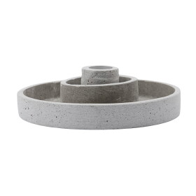 House Doctor Svícen Daca Grey Polystone, šedá barva, kámen