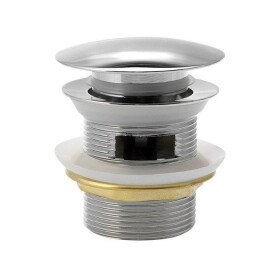 Aqualine Vanová výpust 6/4", Click Clack, pro vany s integrovaným přepadem, mosaz/chrom - TF5005