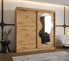 Šatní skříň Abi Ultra Rozměry: 200 cm, Barva korpusu + barva dveří: Dub artisan + Dub artisan