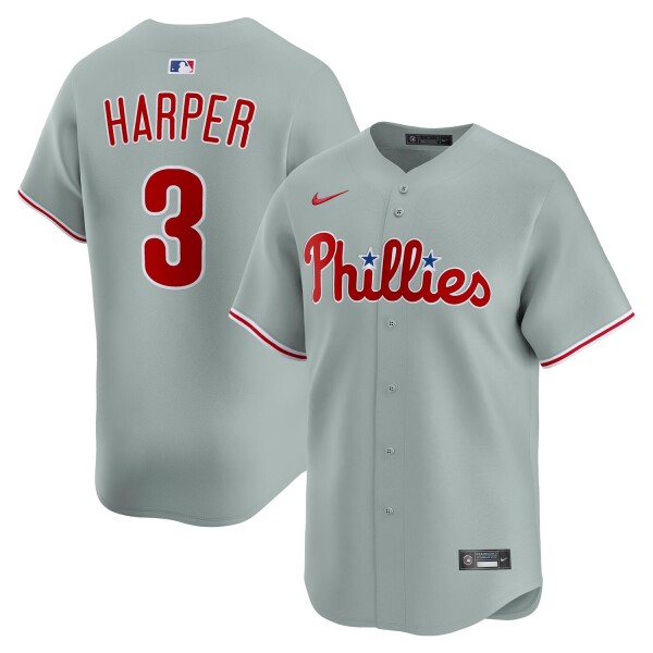 Nike Pánský dres Philadelphia Phillies MLB Bryce Harper #3 Limited - Šedá Velikost: XL