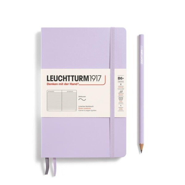 Leuchtturm1917 Zápisník Lilac Softcover B6+ linkovaný