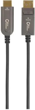 MicroConnect Premium Optic Fiber Kabel DisplayPort 1.4 (M) - HDMI 2.0 (M) 20m černá (DP-HDMI-2000V1.4OP)