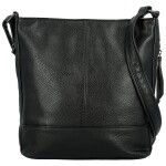 Módní dámská koženková crossbody kabelka Evelyne, černá