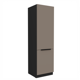 Vysoká skříňka pro vestavnou lednici Aria 60 LO-210 2F Barva korpusu: Černá, Barva dvířek: TA - Sandgrau AFM