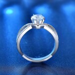 Royal Fashion stříbrný prsten HA-XJZ005-SILVER-MOISSANITE-ZIRCON Velikost: 7 (EU: 54-56)