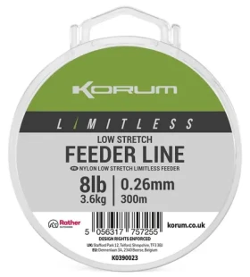 Korum Vlasec Limitless Low Stretch Feeder Line 300m 0,26mm 3,6kg (K0390023)