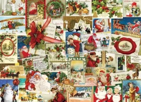 EUROGRAPHICS Puzzle Vintage vánoční pohlednice