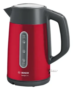 BOSCH TWK4P434 DesignLine červená / Rychlovarná konvice / 2400 W / 1,7 l (TWK4P434)