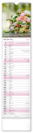 Nástěnný kalendář 2027 Notique kravata Květiny – Kvety, 12 x 48 cm
